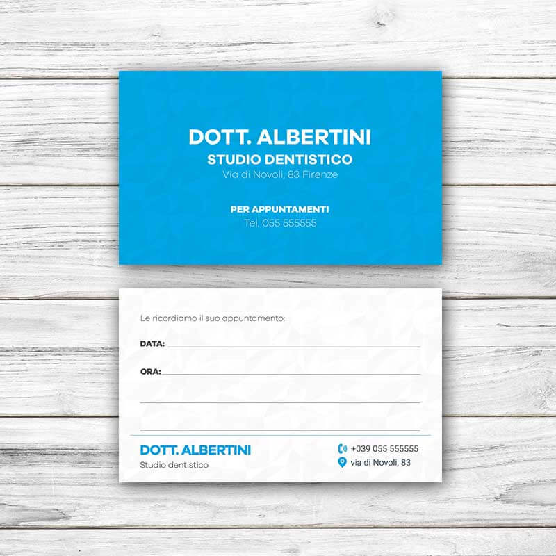 Biglietti appuntamenti dentista
